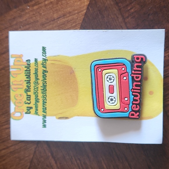 Accessories Shoe Charm Rewinding Cassette Tape Croc Jibbitz Croc